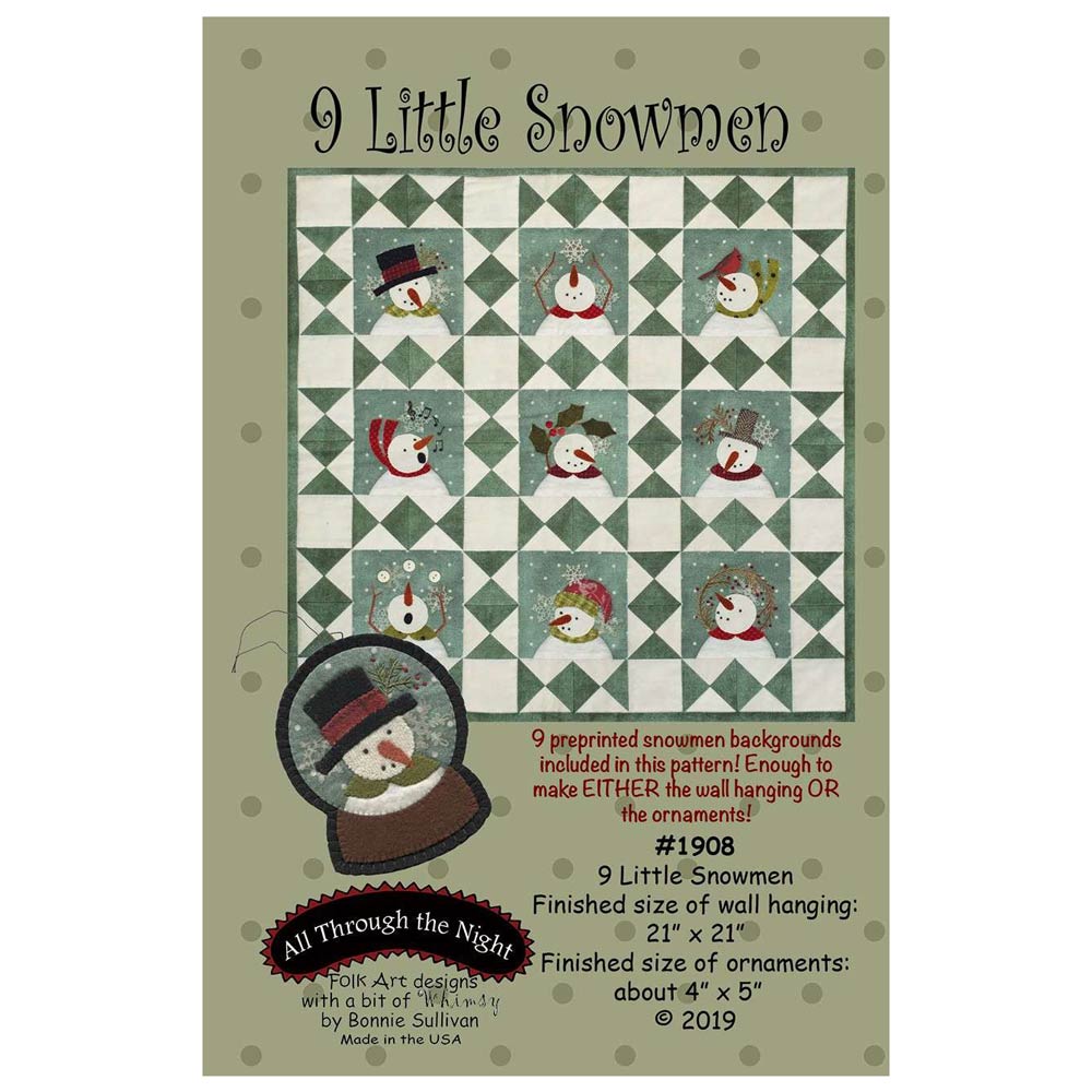 Charming 9 Little Snowmen Craft Set