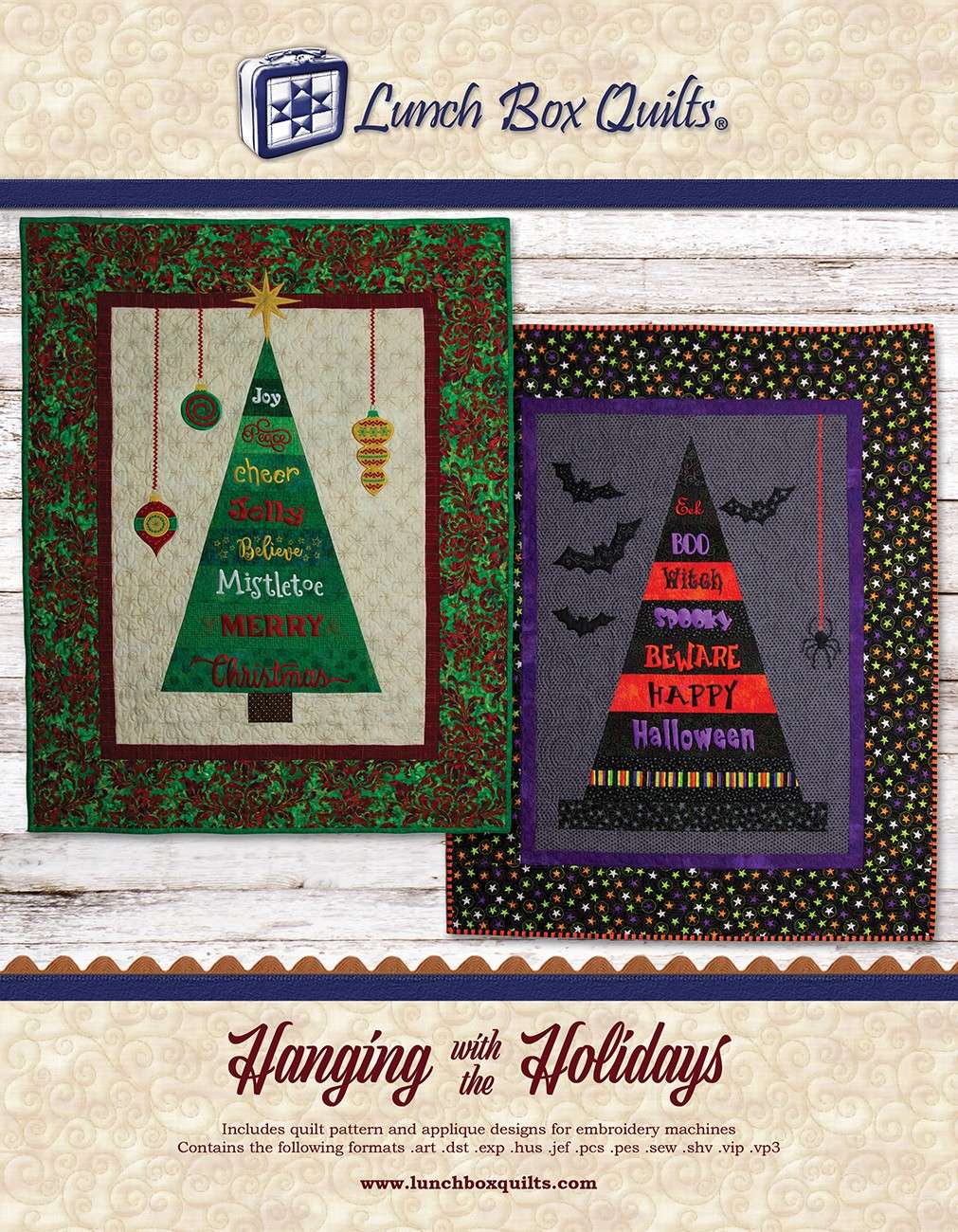 Festive Holidays Applique Machine Embroidery Code & CD - Create Cheerful Wall Hangings!