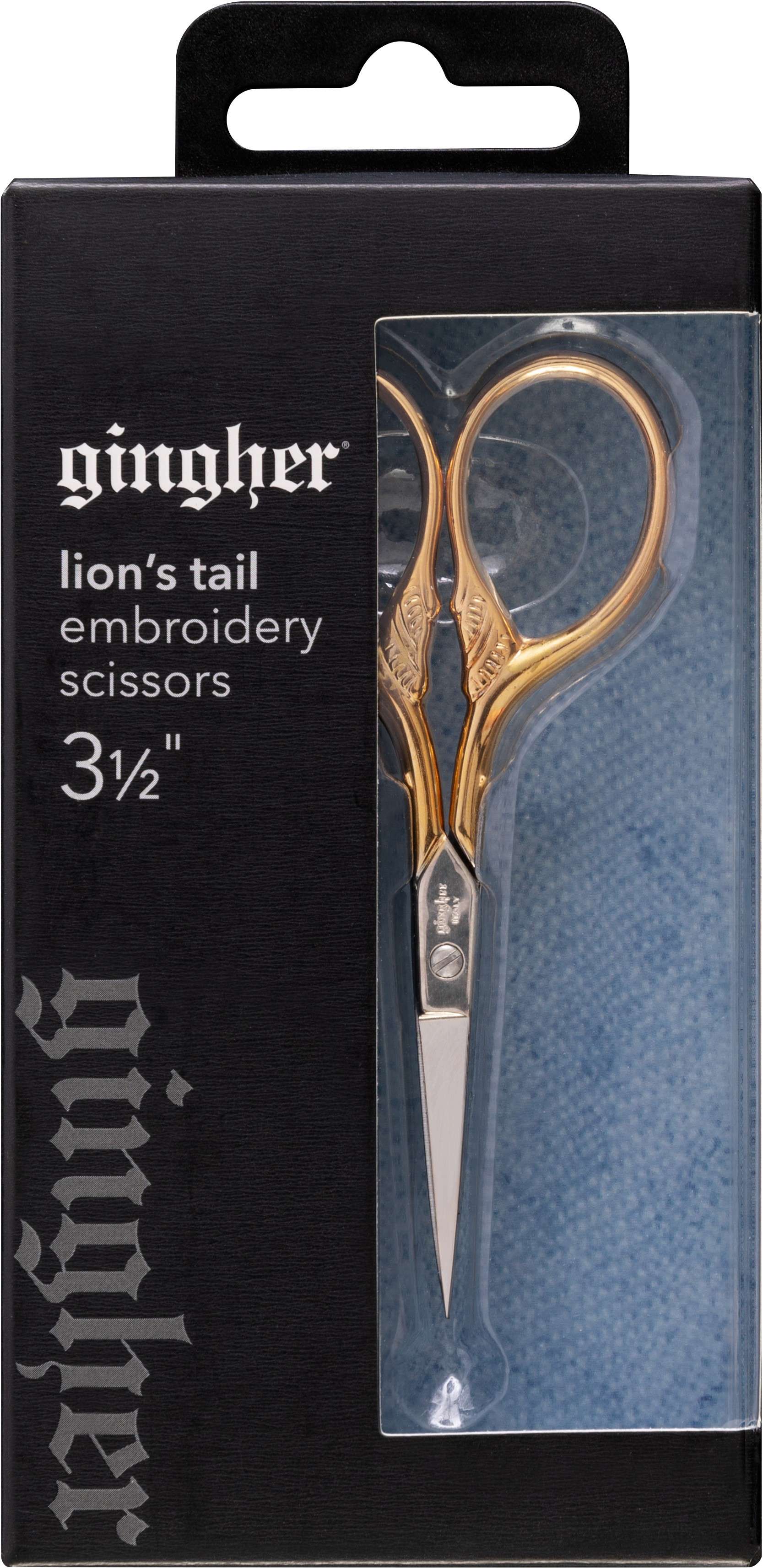 Gingher 3.5-inch Gold-Handle Lion's Tail Embroidery Scissors - A Collector's Dream!