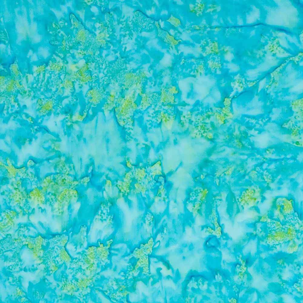 Riley Blake - Stunning Hand - Dyed Batiks in Green Turquoise Multi - Yardage