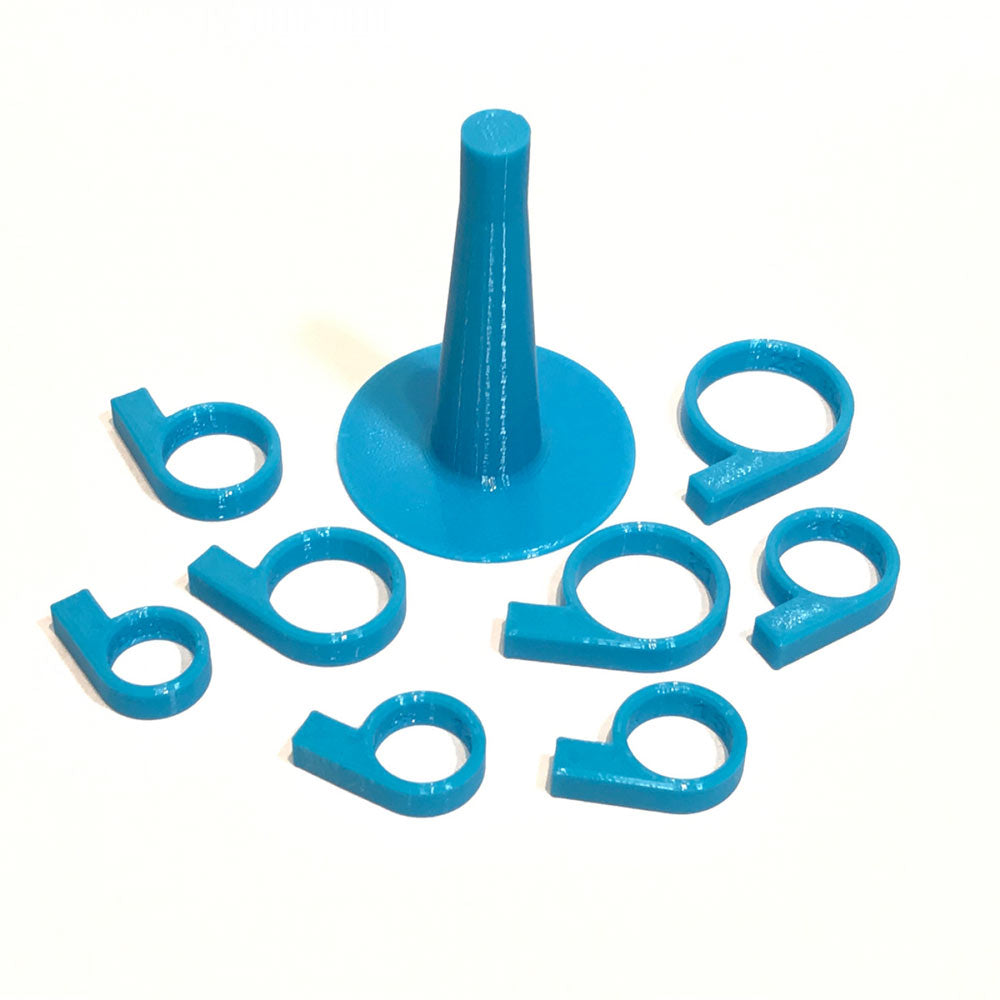 Stunning Blue 1/4in Guide Rings Set