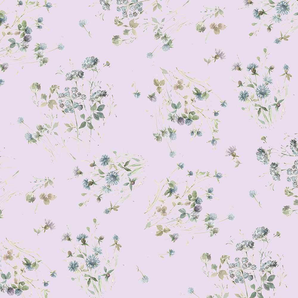 Wilmington Prints - Au Naturel by Lisa Audit - Large Purple Floral Fabric Yardage
