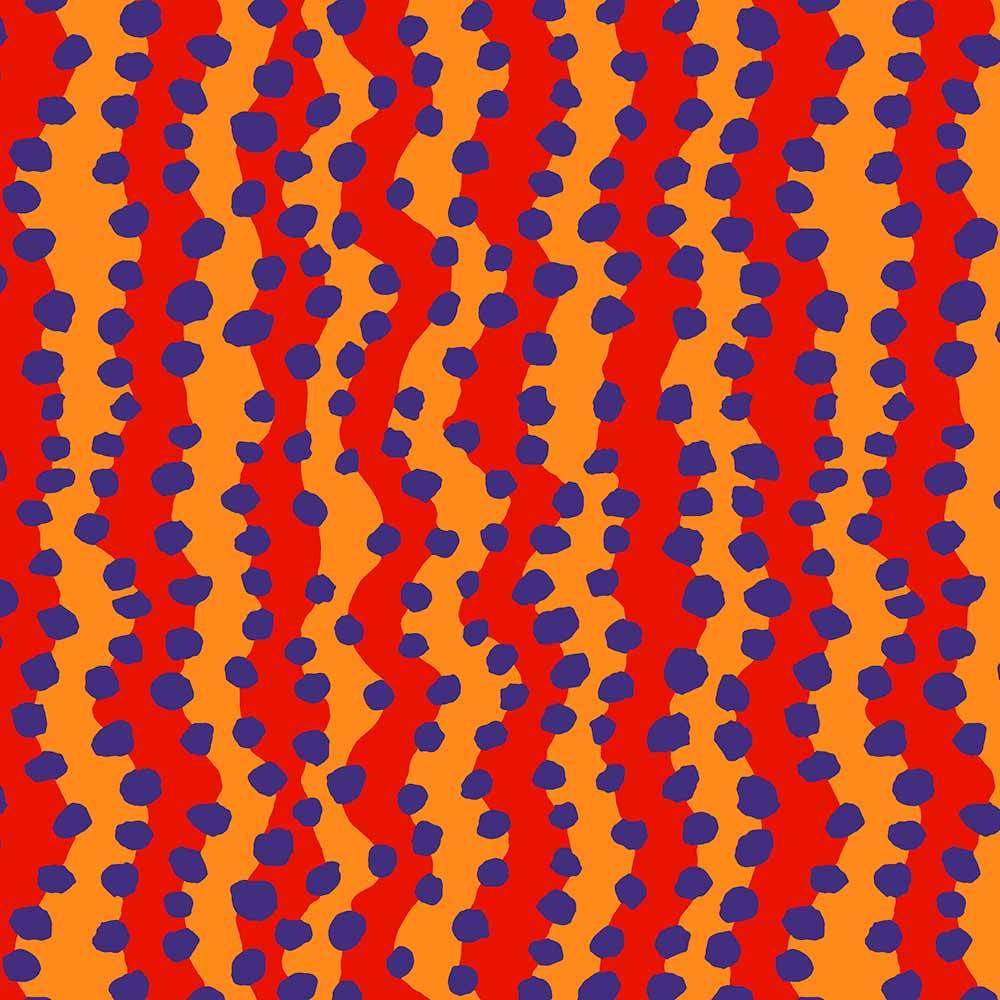 FreeSpirit's Brandon Mably for Kaffe Fassett Collective - Stunning Red Bubble Stripe Fabric by the Yard