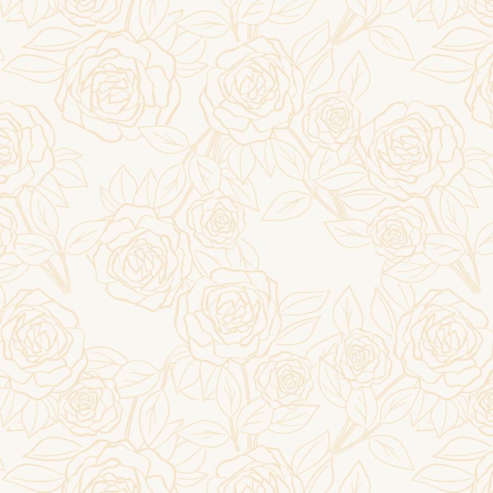 Andover - Color Me Pretty Rose Bloom Cream 108 Wide Yardage - Add a Touch of Elegance!