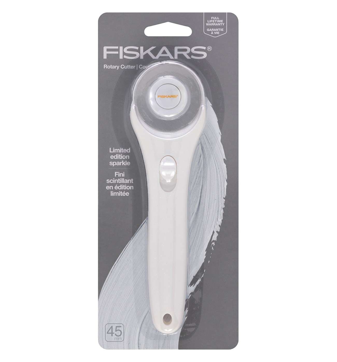 Gorgeous 45mm White Sparkle Fashion Stick Rotary Cutter