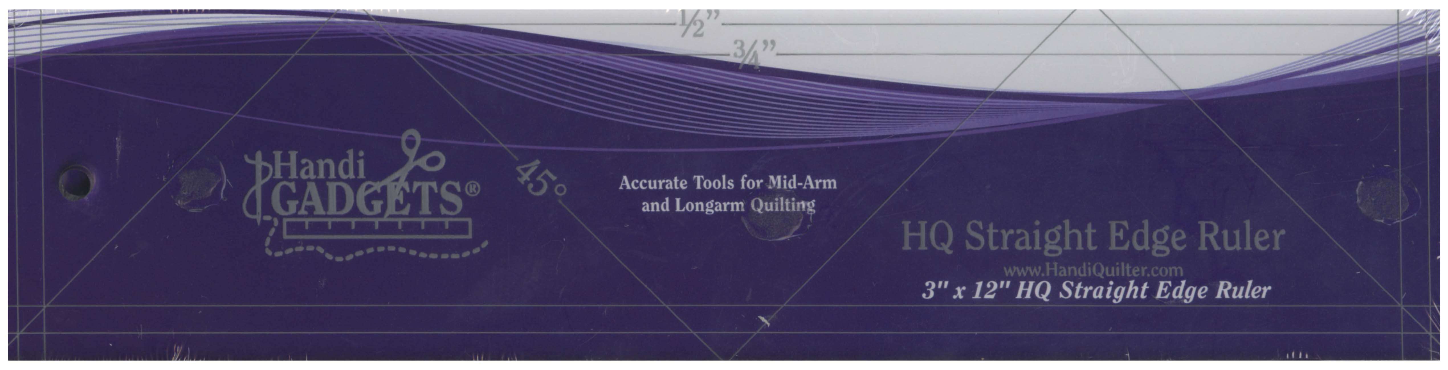 Premium HQ Straight Edge Ruler - 3in x 12in: A Must-Have for Quilters!