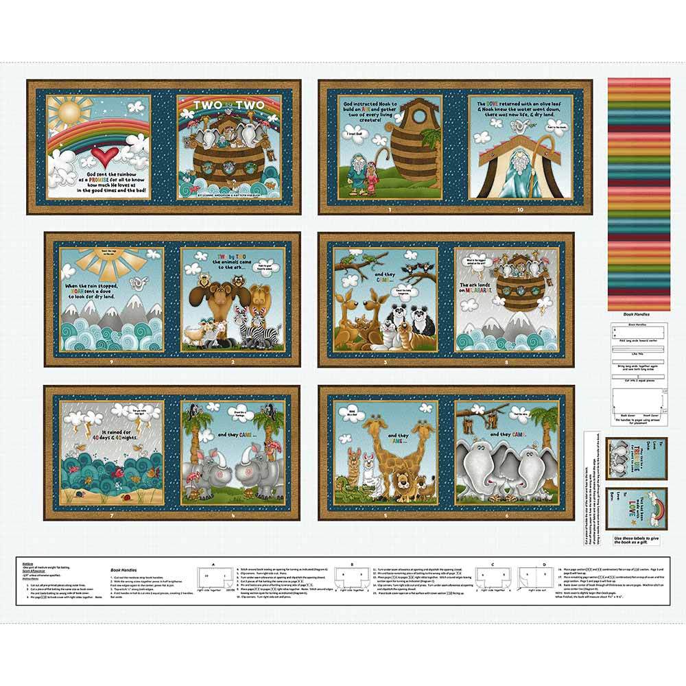 Henry Glass & Co. - Two by Two Soft Book Panel by Leanne Anderson and Kaytlyn Kuebler - 36 x 43 inches - A Must - Have!