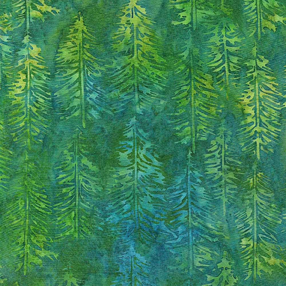 Island Batiks Evergreen Multi Turquoise Green Yardage - Unleash Your Creativity!