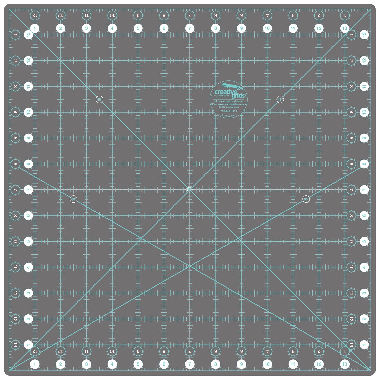 Incredible Creative Grids 14in x 14in Self-Healing Rotating Rotary Cutting Mat