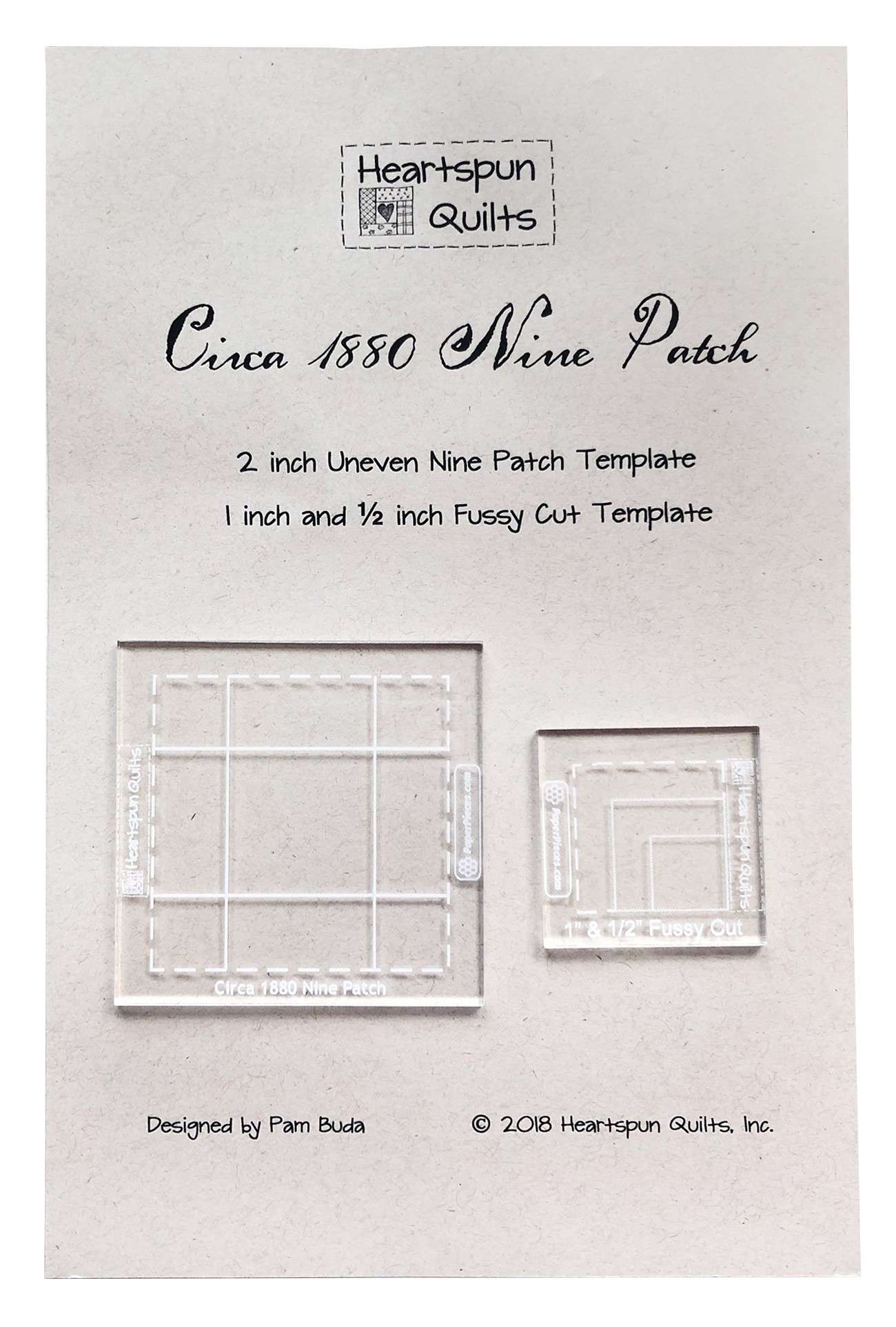 Circa 1880 Nine Patch Template Set - A Must - Have for Quilters!