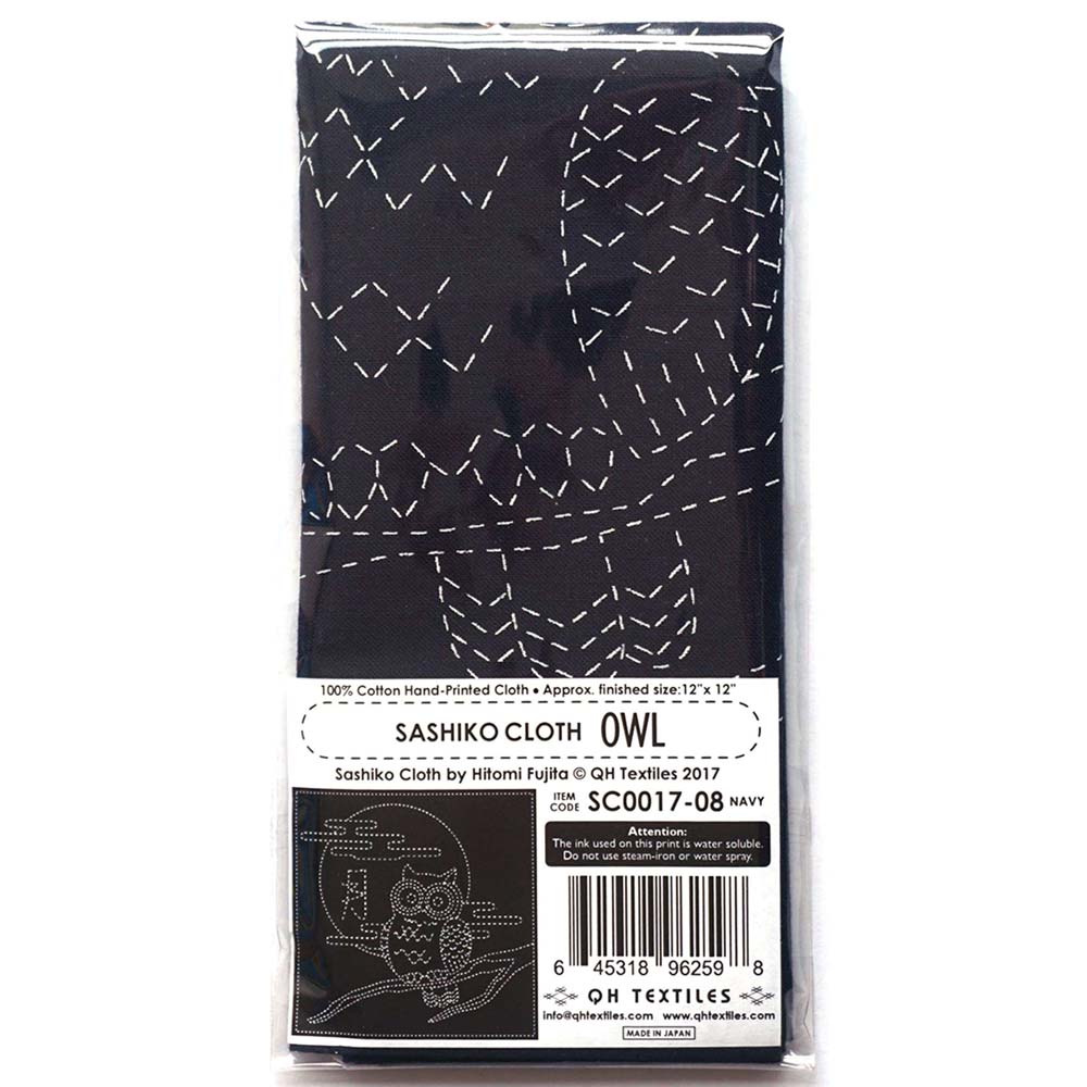 Charming Sashiko Cloth Owl - A Handmade Delight!
