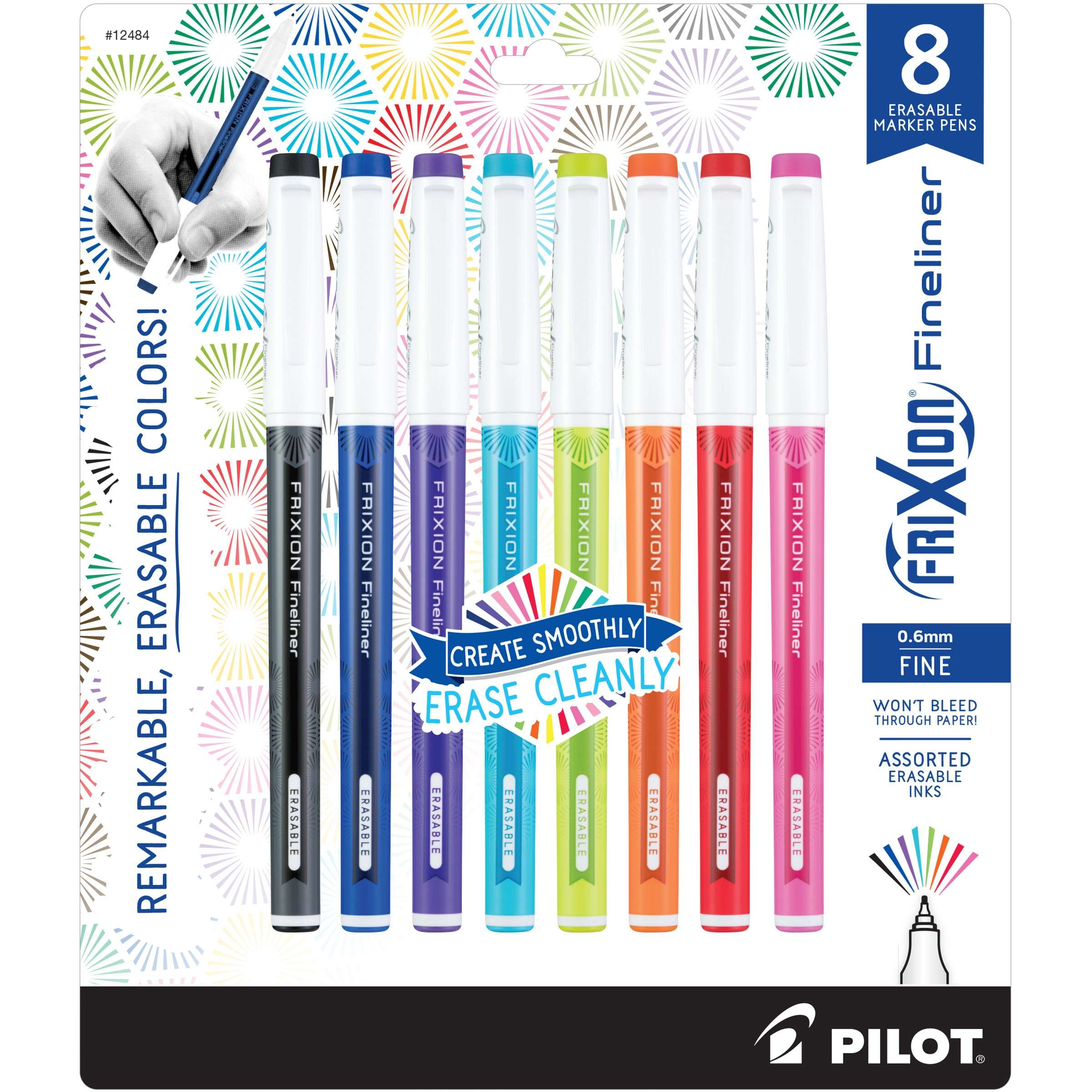 Frixion Fineliner 8-Pack: Assorted Colors - Your Erasable Marking Solution