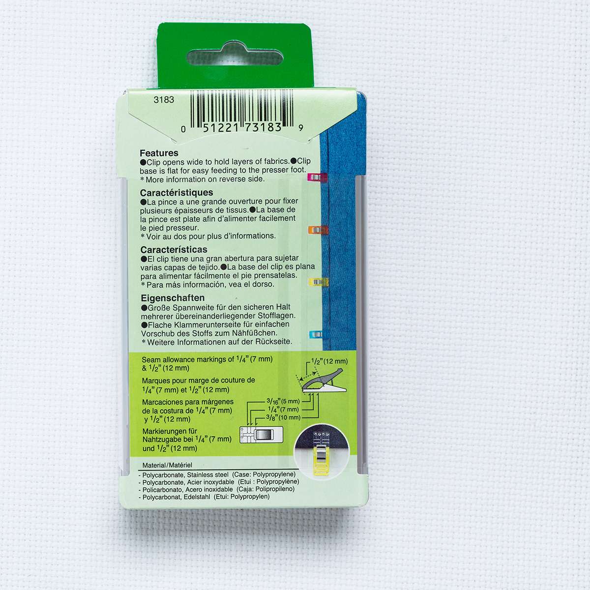 Clover Wonder Clips: Assorted Colors, 1-Inch Long, 50 per Package - A Sewing Essential!