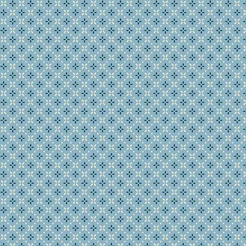 Andover Fabrics - Cozy House by Judy Jarvis - Grandma's Stitches Chambray Fabric Yardage