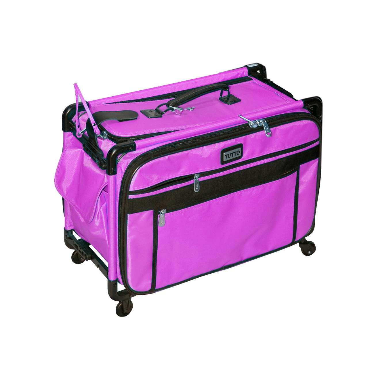 Tutto Large 22in Pink Sewing Machine Case on Wheels - Your Ultimate Sewing Companion!