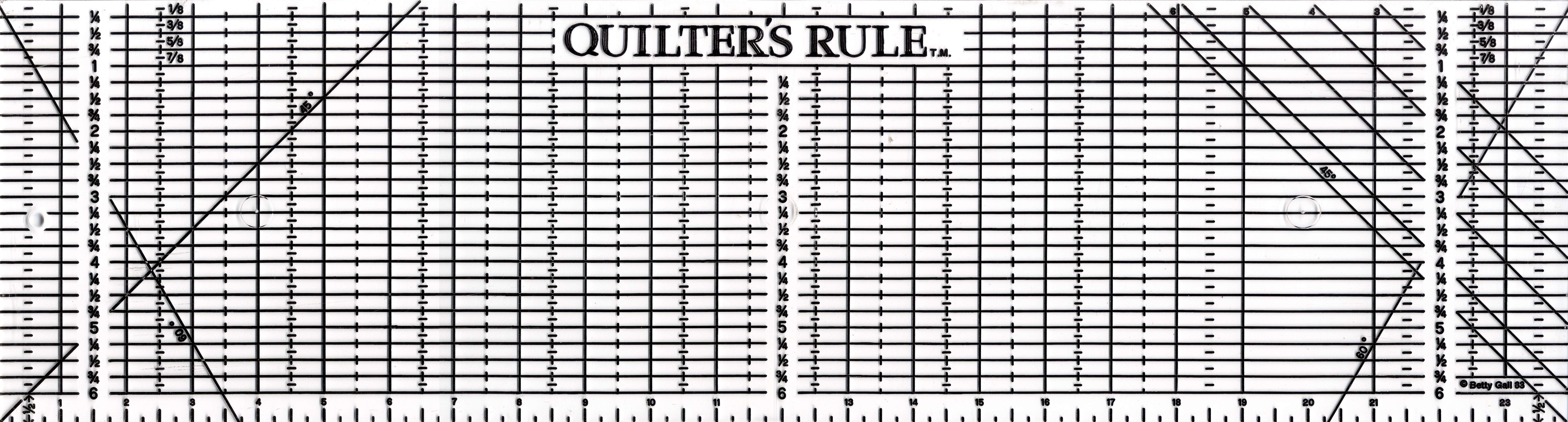 Quilter's Dream: 6 1/2in x 24in Ruler with Precision Grids