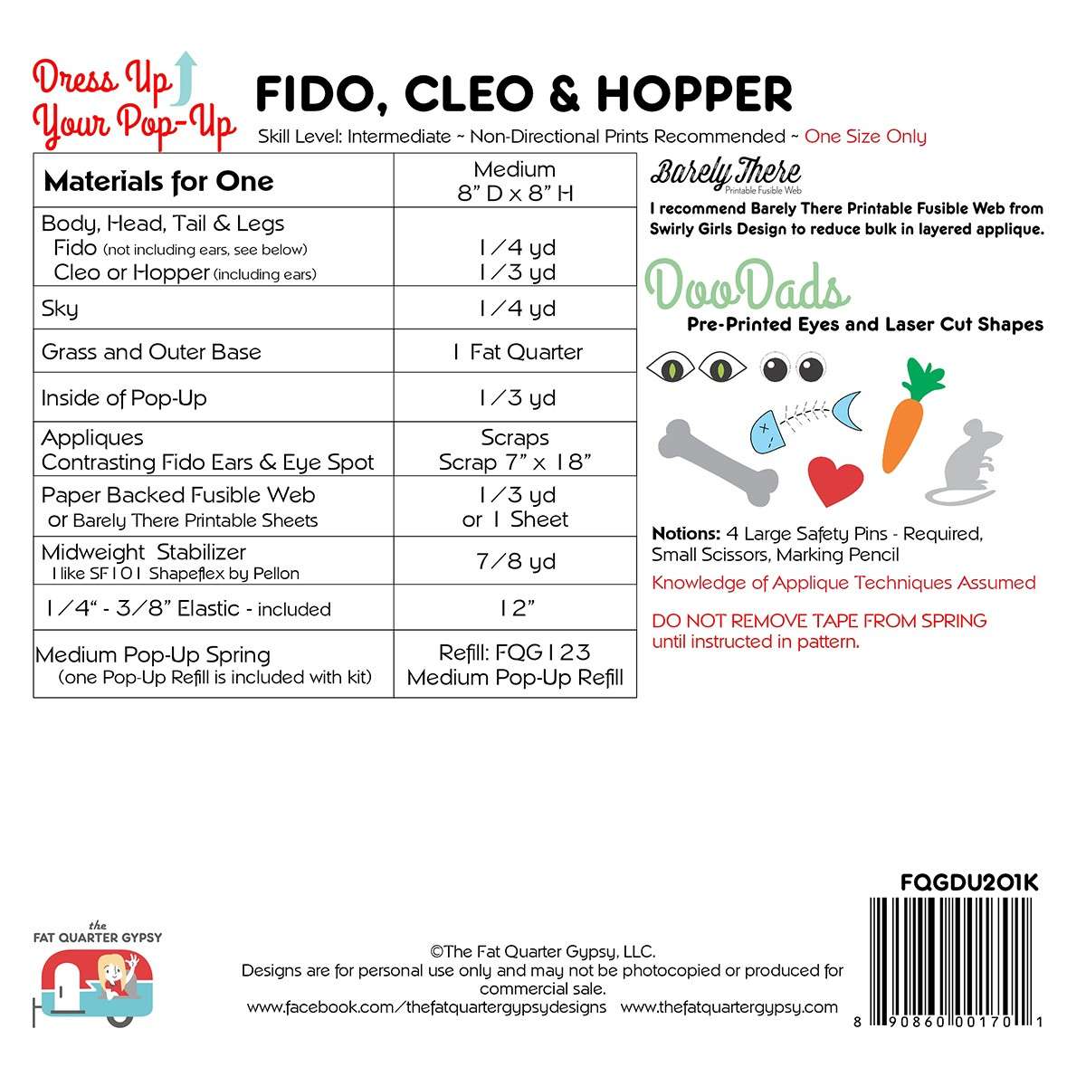 Fido, Cleo & Hopper Fun Dress - Up Pop - Up Kit