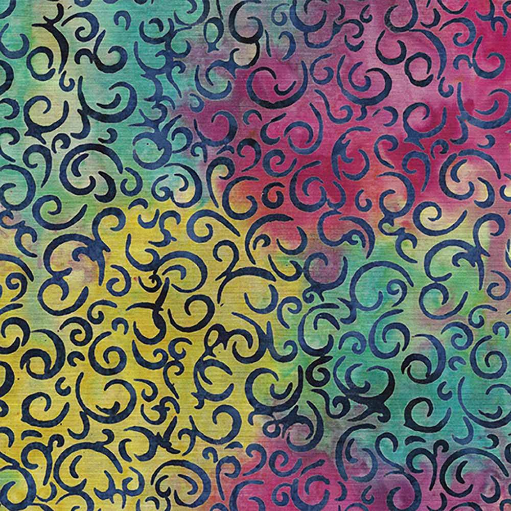 Island Batiks Streamers: Multi - Yellow Pink Blue Jellybean Yardage - A Colorful Delight!