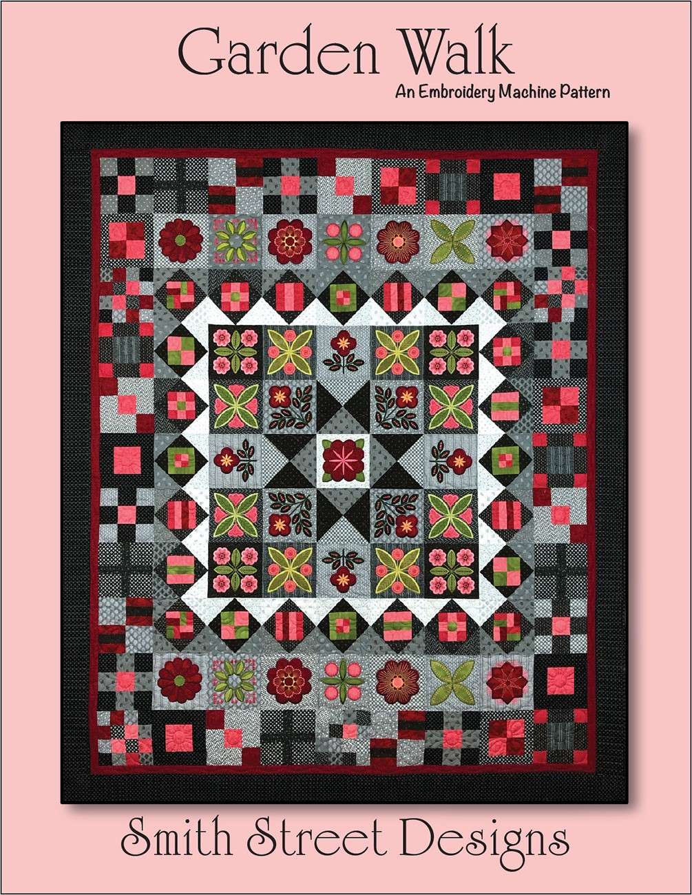 Enchanting Garden Walk Embroidery Quilt Pattern