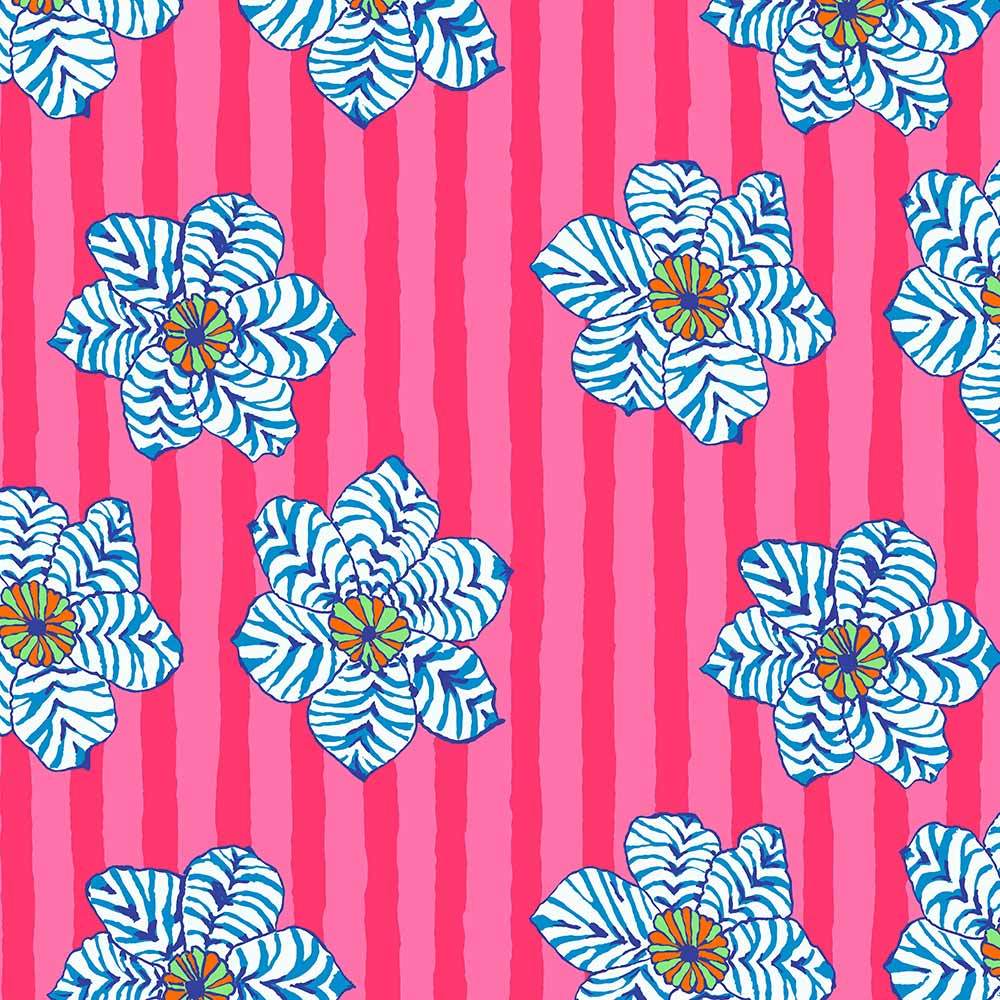 FreeSpirit's Zebra Lilly Pink Fabric by Brandon Mably for Kaffe Fassett Collective - Yardage