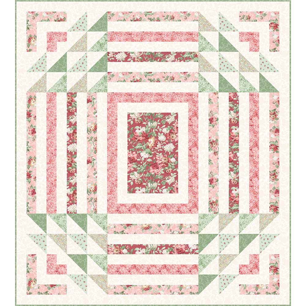 Regal Rose Jewelry Box Quilt Kit by Maywood Studios - A Stunning Floral Quilting Delight