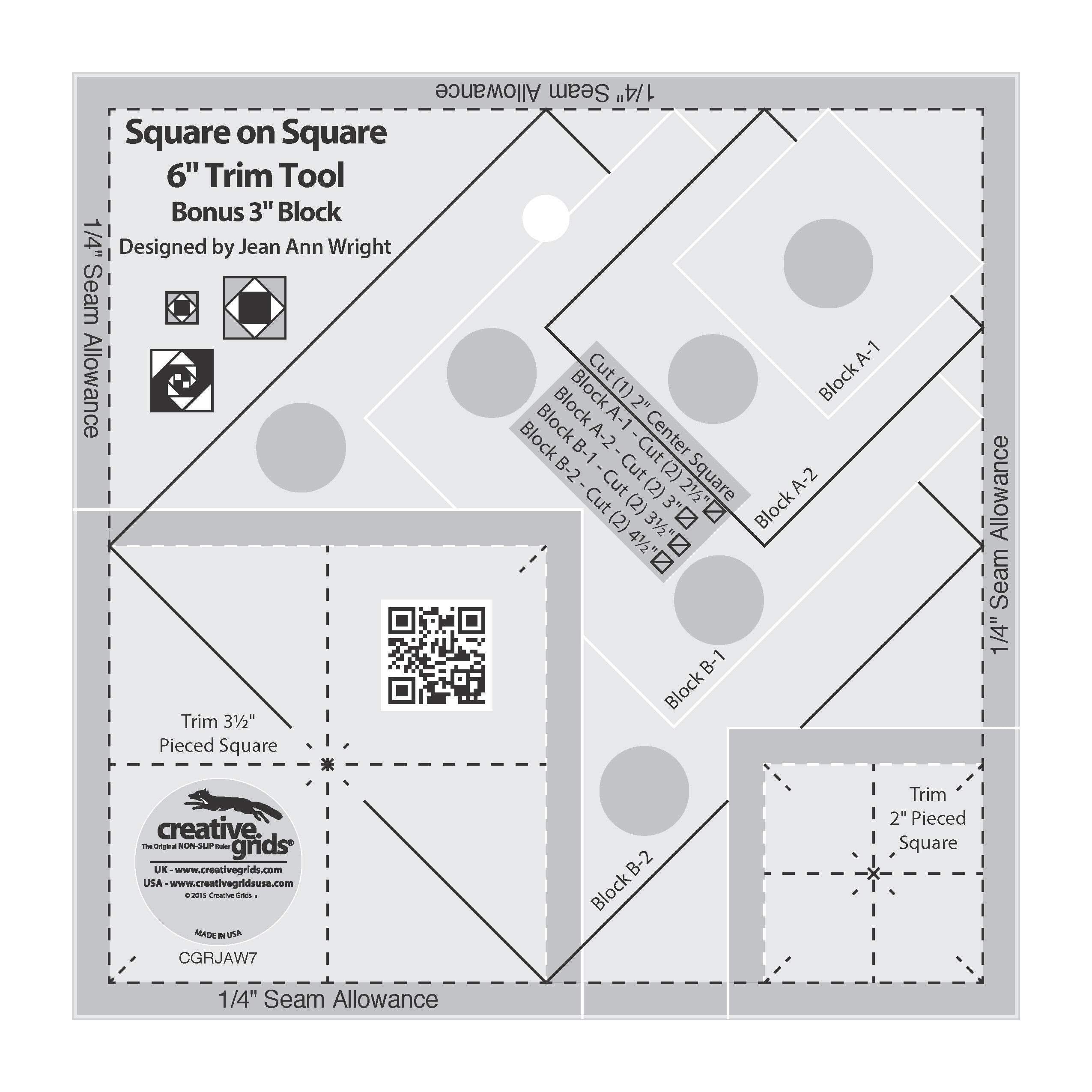 Creative Grids 6 Square on Square Trim Tool - Your Ultimate Quilting Companion