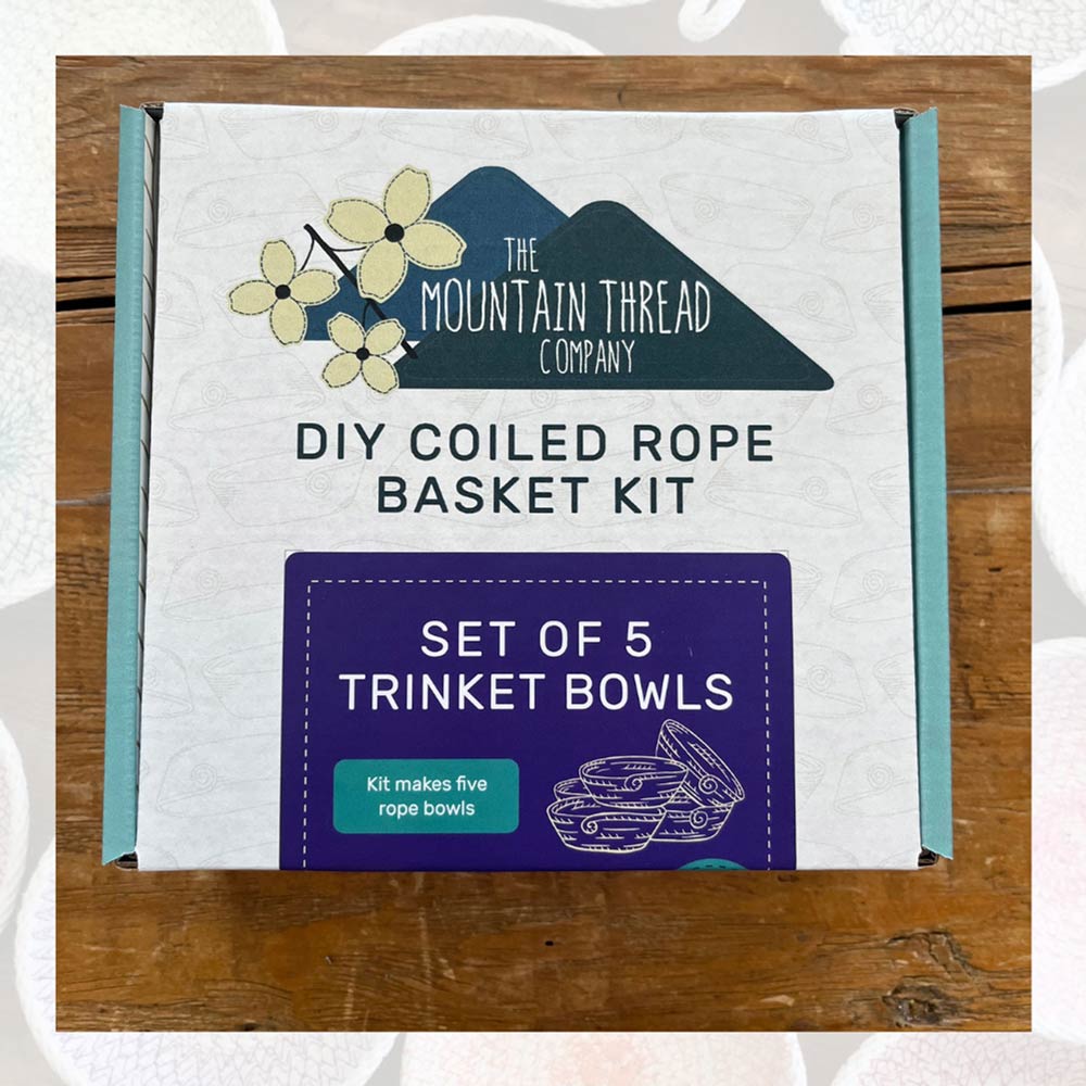Fantastic Coiled Rope Basket Kit with 5 Adorable Trinket Bowls