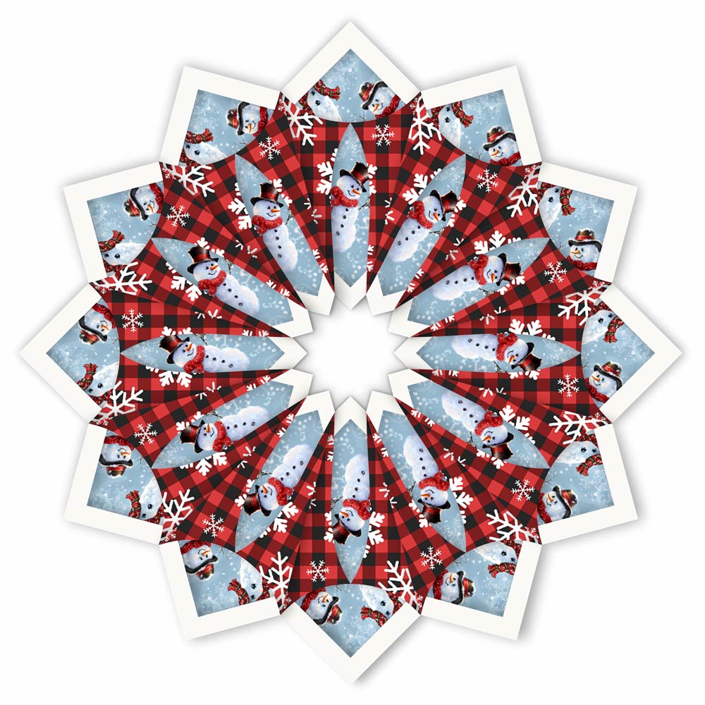 Fold'n Stitch Wreath Pattern by Poorhouse Quilt Designs - Create Your Own!