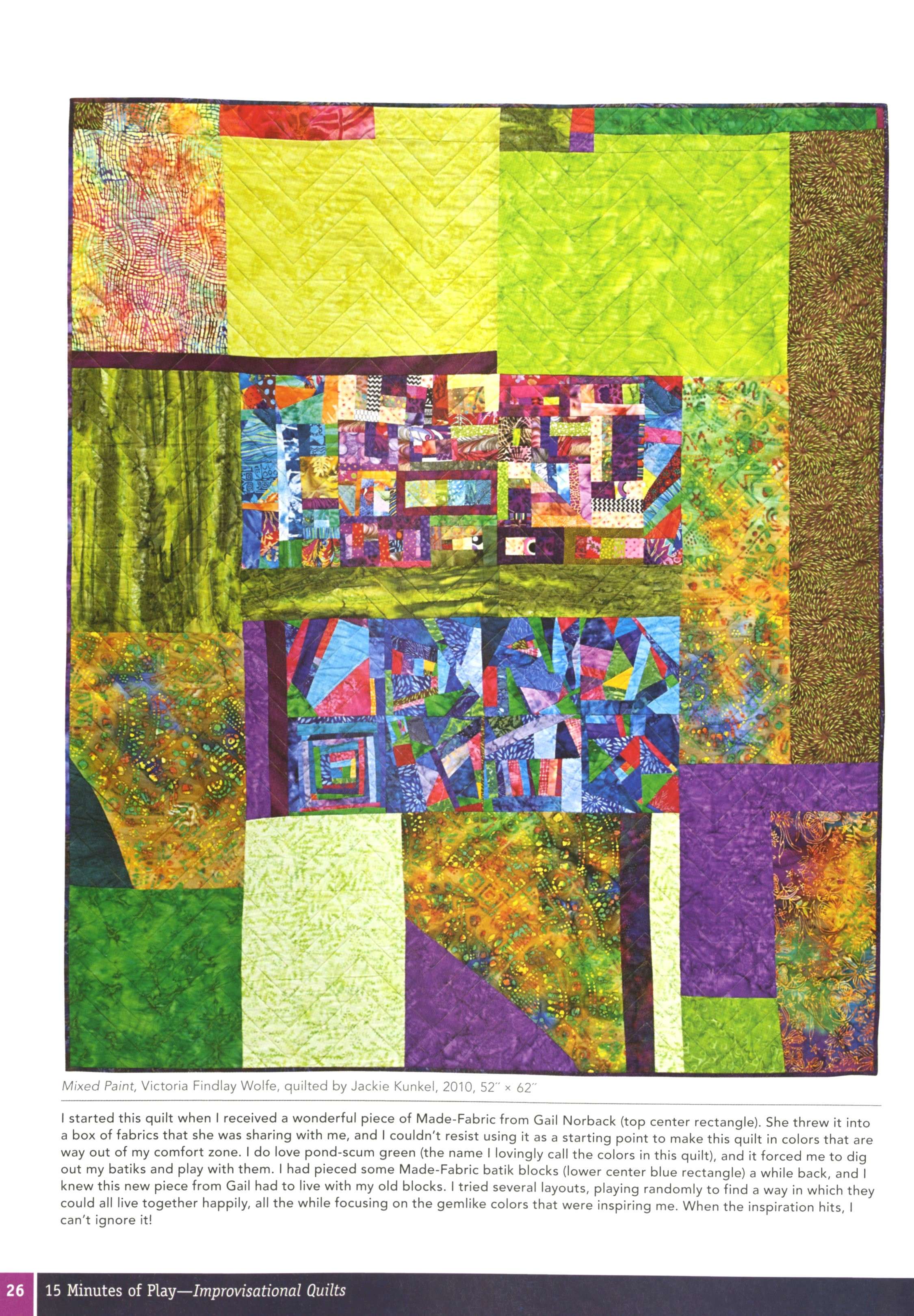 15 Minutes of Play: Create Stunning Improvisational Quilts (Softcover)