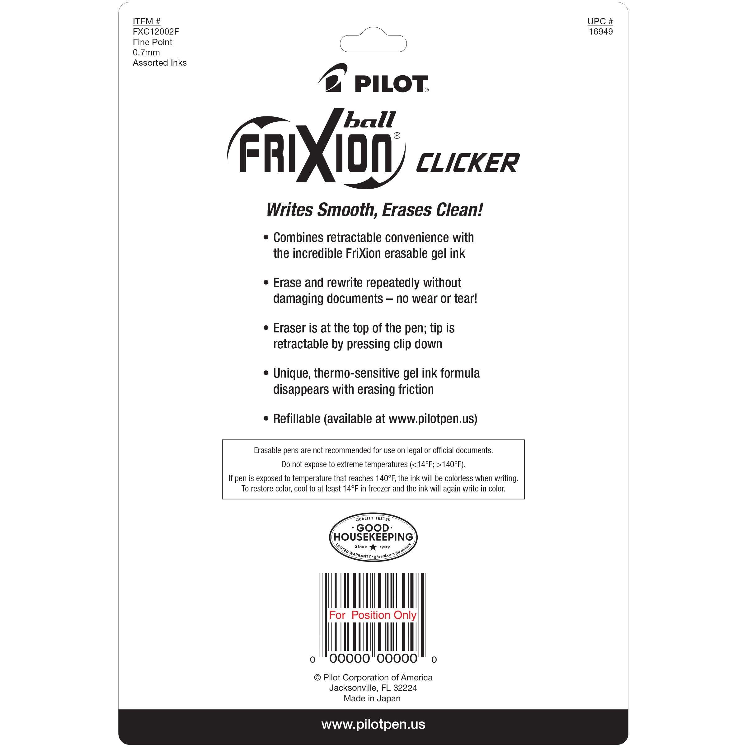 Frixion Clicker 12-Piece Assortment: Your Erasable Pen Solution