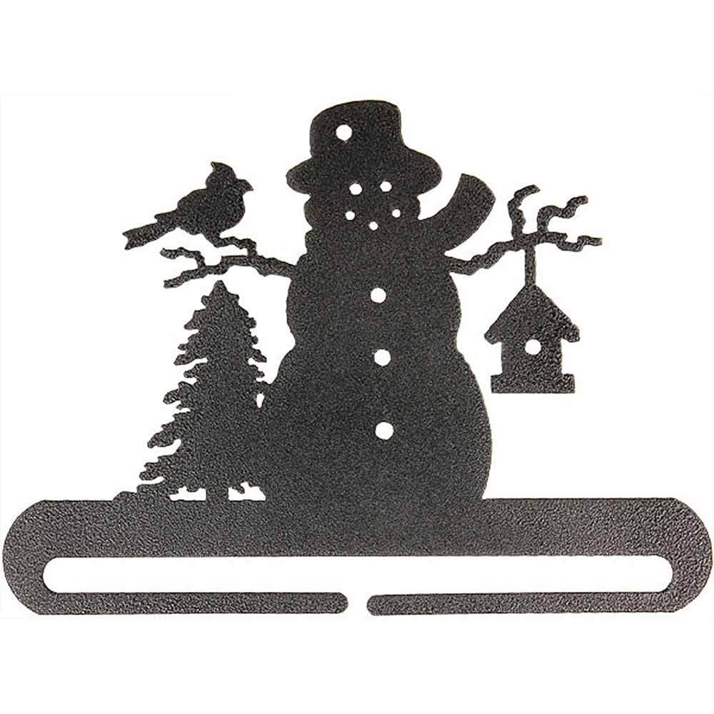 8-inch Frosty Snowman Split Bottom Display Holder - Charcoal