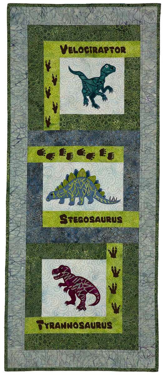 Quiltasaurus Machine Embroidery CD - Bring Dinosaurs to Life with Lunch Box Quilts