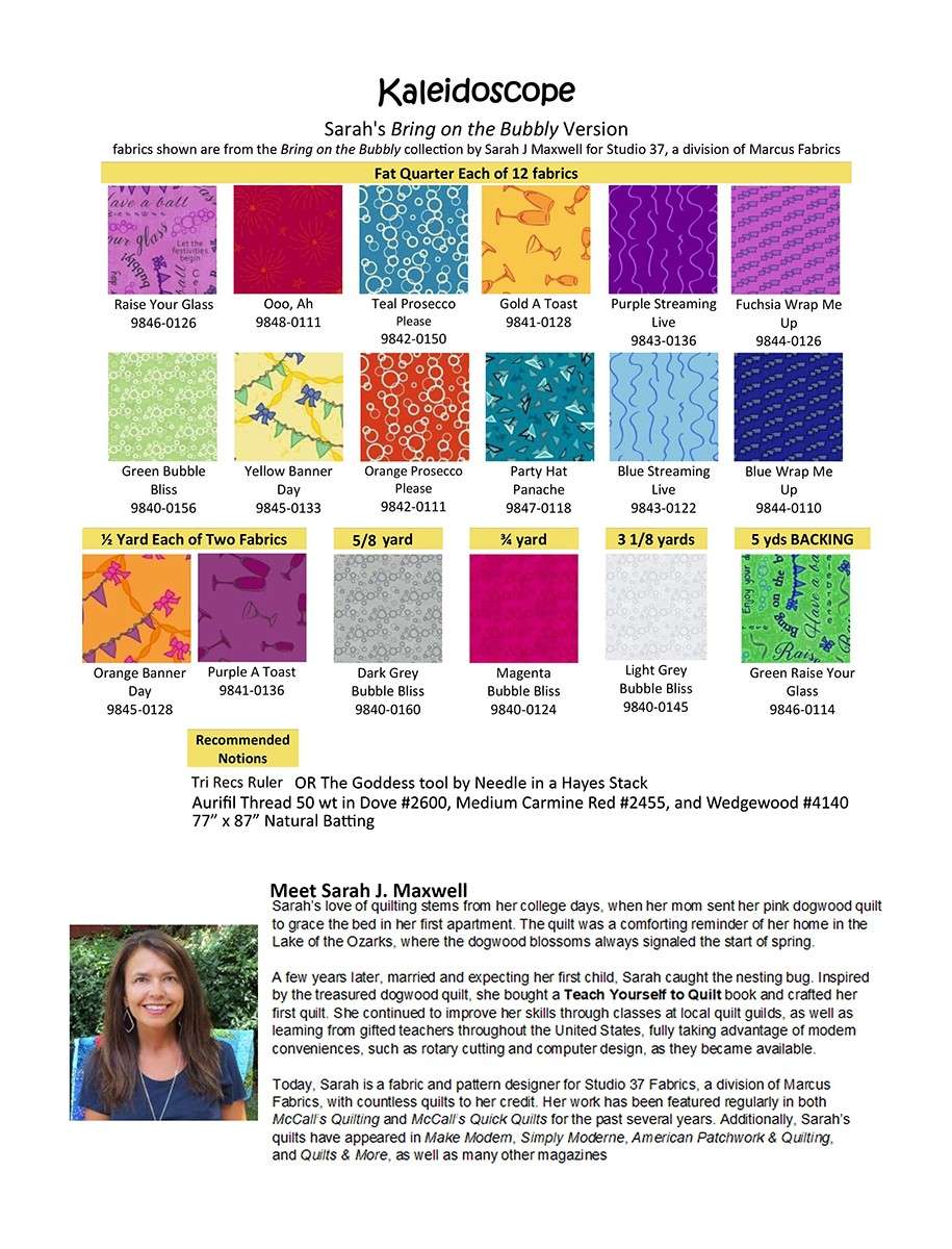 Nancy Rink's Enchanting Kaleidoscope Pattern Booklet