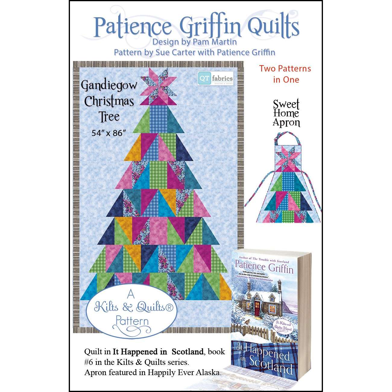 Gandiegow Christmas Tree Quilt & Sweet Home Apron Set - Festive DIY Delight!