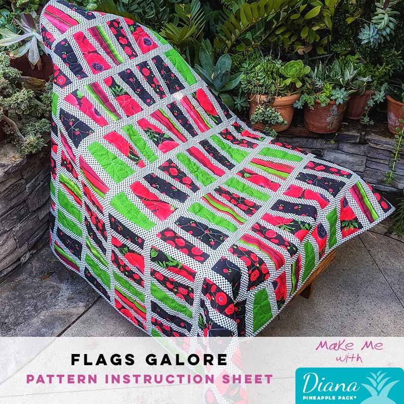 Flags Galore - Diana Pineapple Pack Pattern: Elevate Your Quilting!