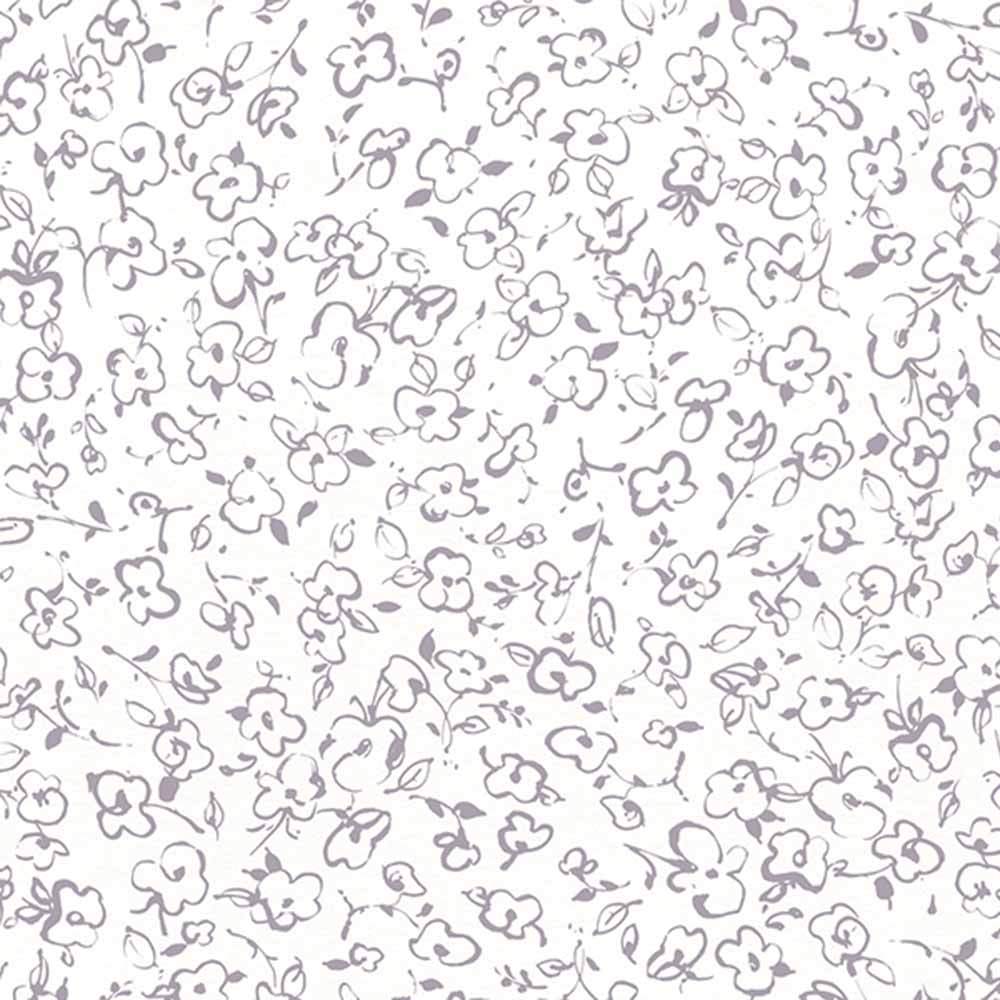 Wilmington Prints - Au Naturel by Lisa Audit - Floral Doodle Ivory/Purple Yardage