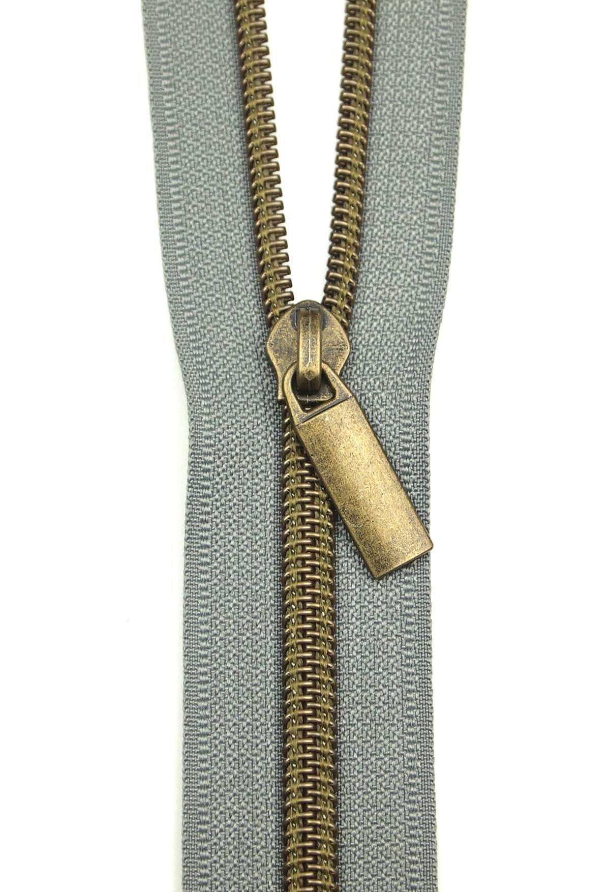 Gorgeous Grey Tape Antique Teeth #5 Zippers By The Yard