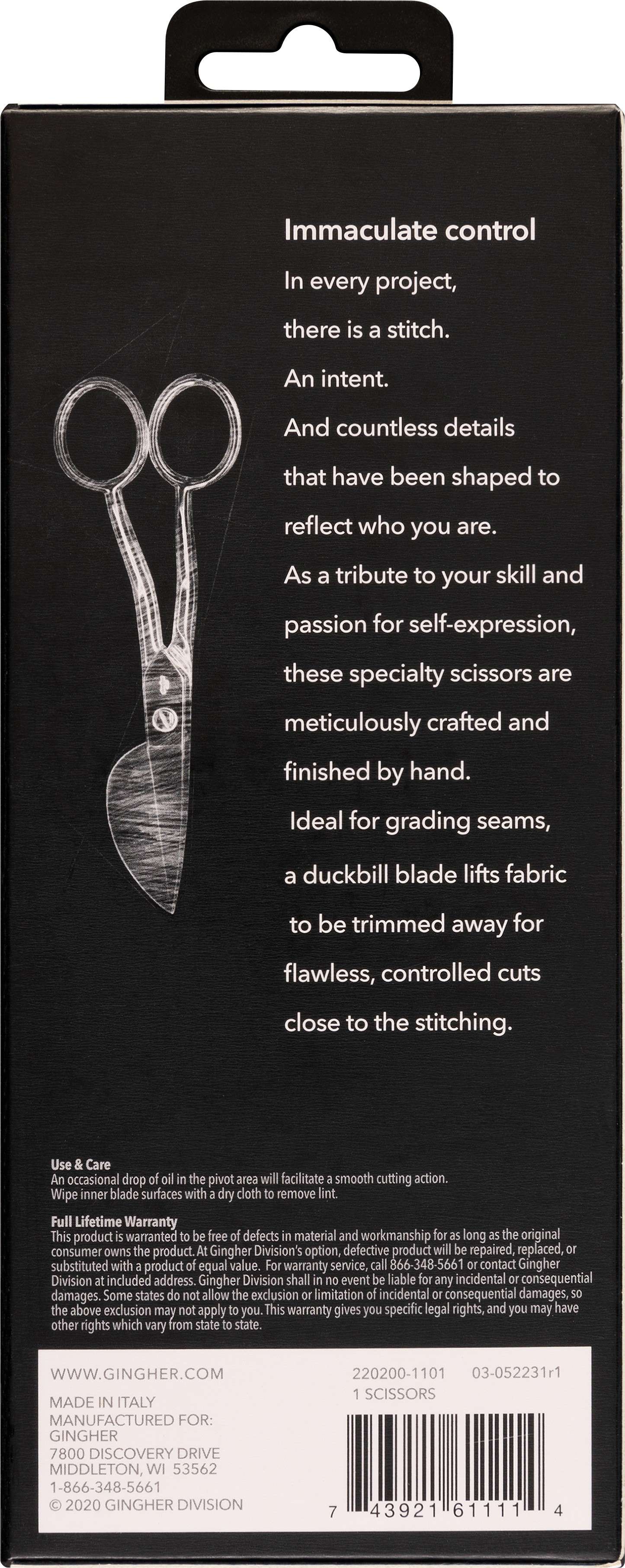 Gingher 6-inch Knife Edge Applique Scissors - Perfect for Precise Crafting
