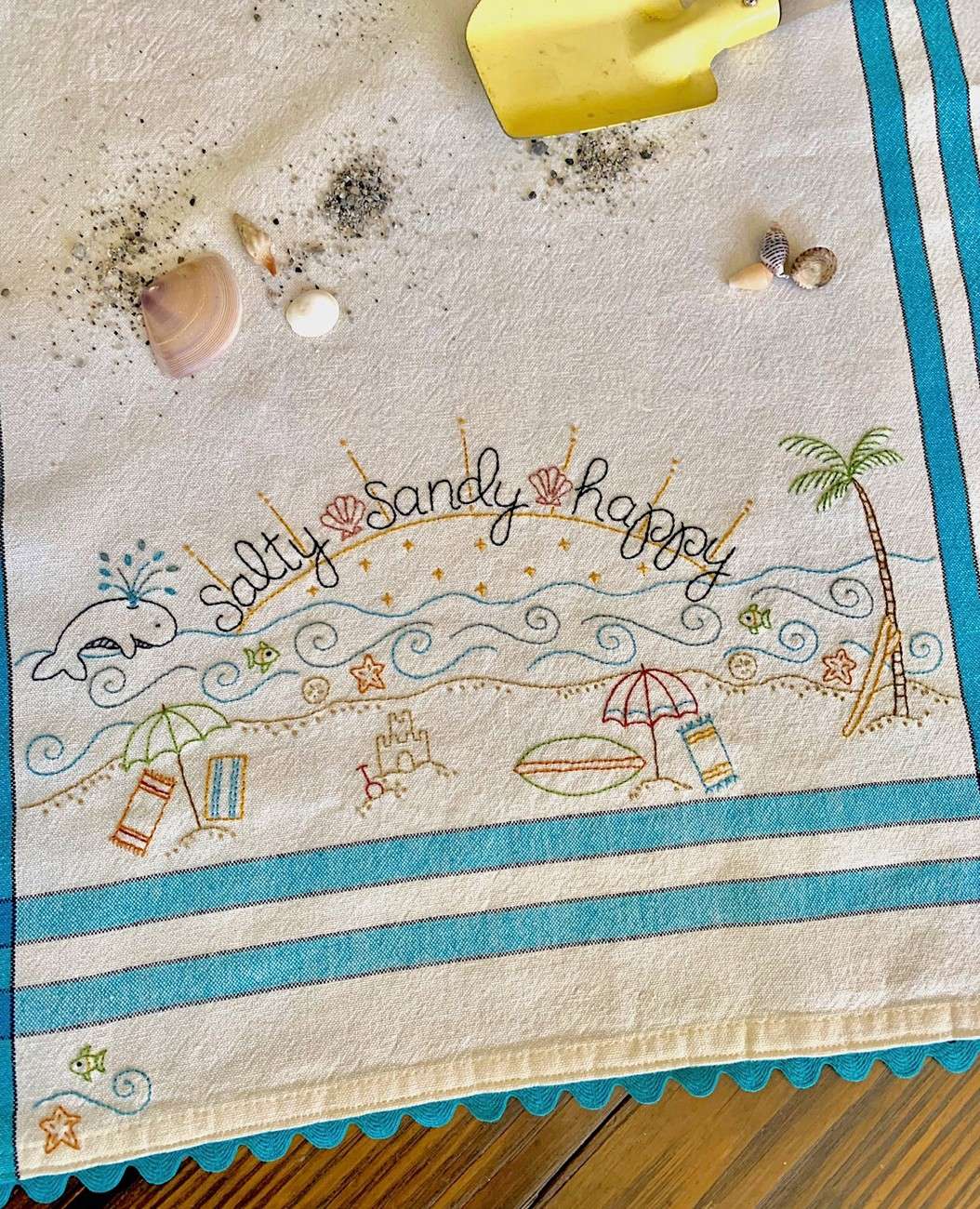 Salty Sandy's Delightful Dishtowel Embroidery Kit