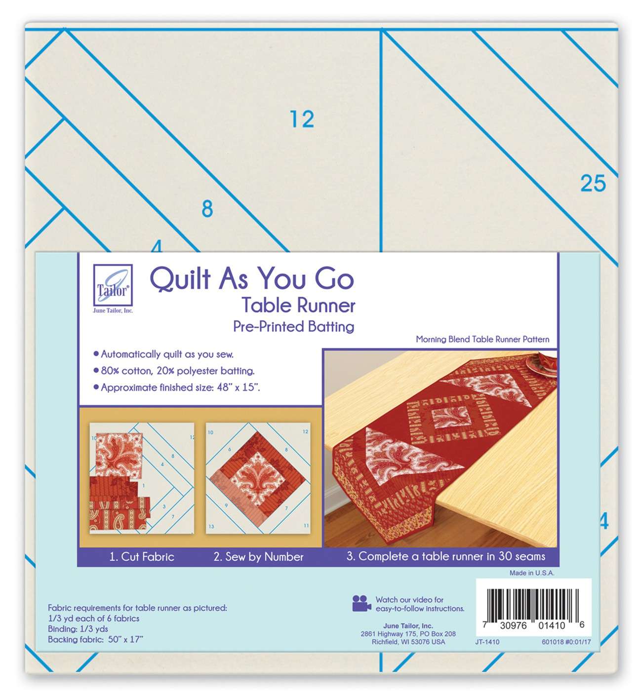Morning Blend Quilt As You Go Table Runner - A Stunning Addition