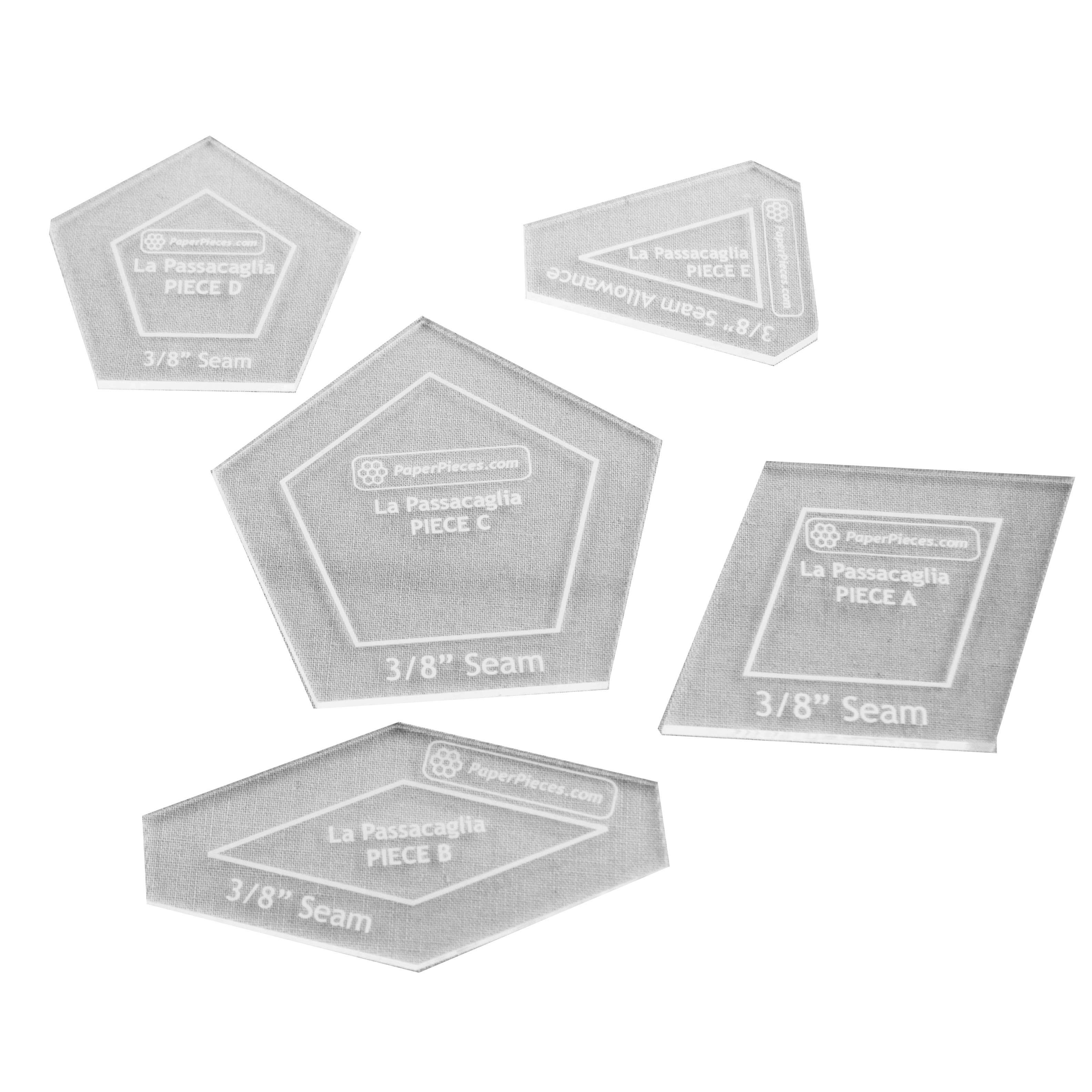 Amazing Acrylic Fabric Cutting Template for La Passacaglia