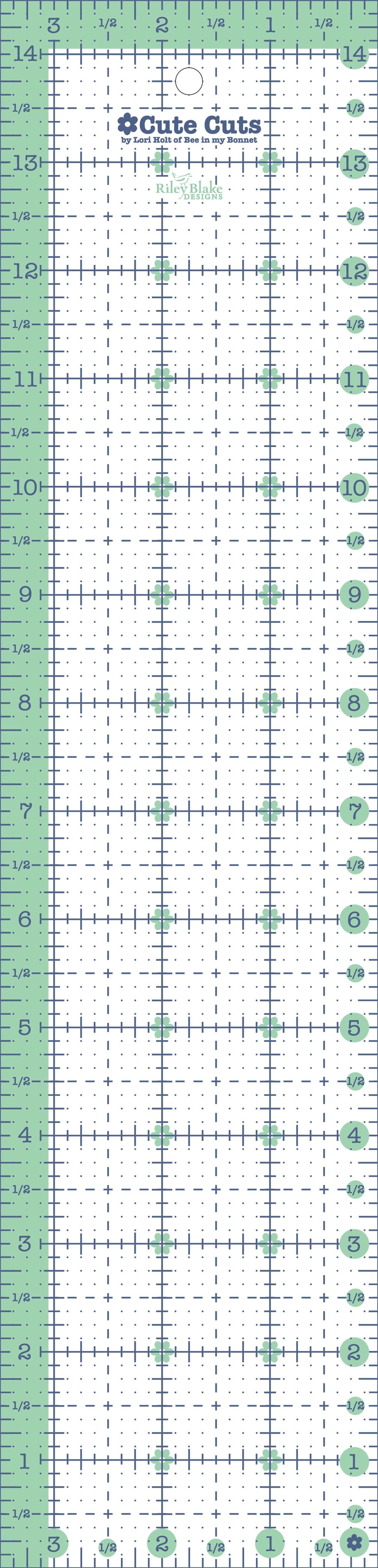 Adorable 3-1/2in x 14-1/2in Cute Cut Ruler - Must-Have for Precision Cutting!