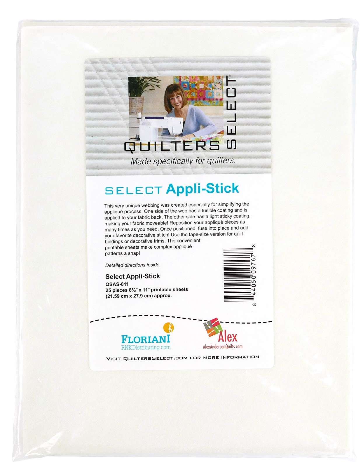 Select Appli - Stick: 8.5in x 11in, 25 - Piece Pack