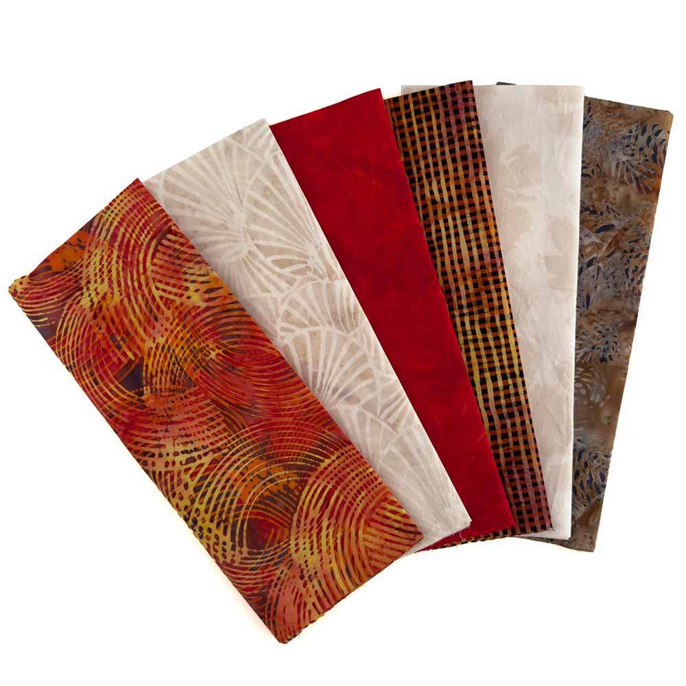 Hoffman Fabrics' Autumn Woods Batik: 6-Piece Fat Quarter Medley - A Must-Have!
