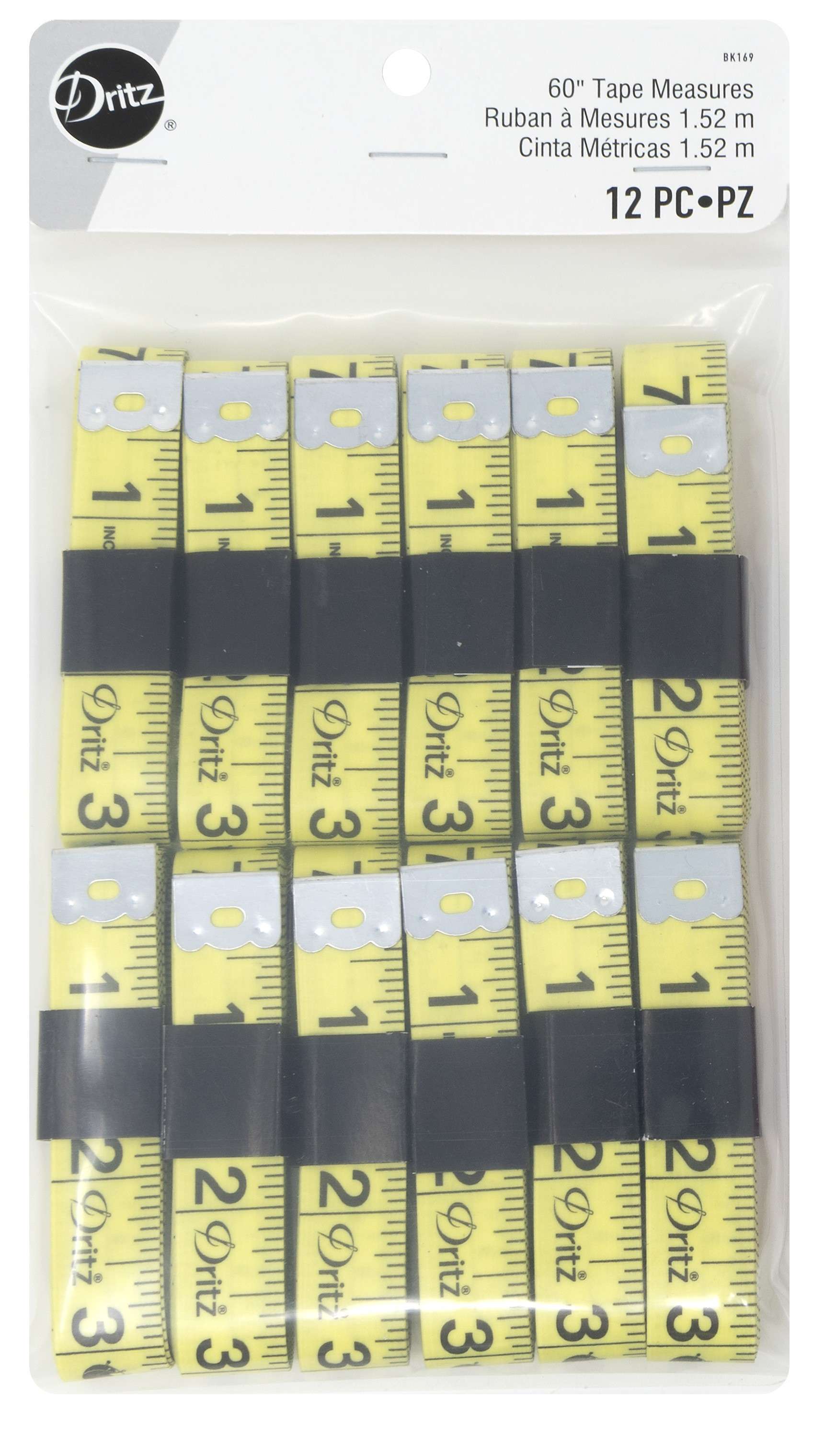 Vibrant Yellow 5/8in x 60in Tape Measures - Your Perfect Measuring Companion!