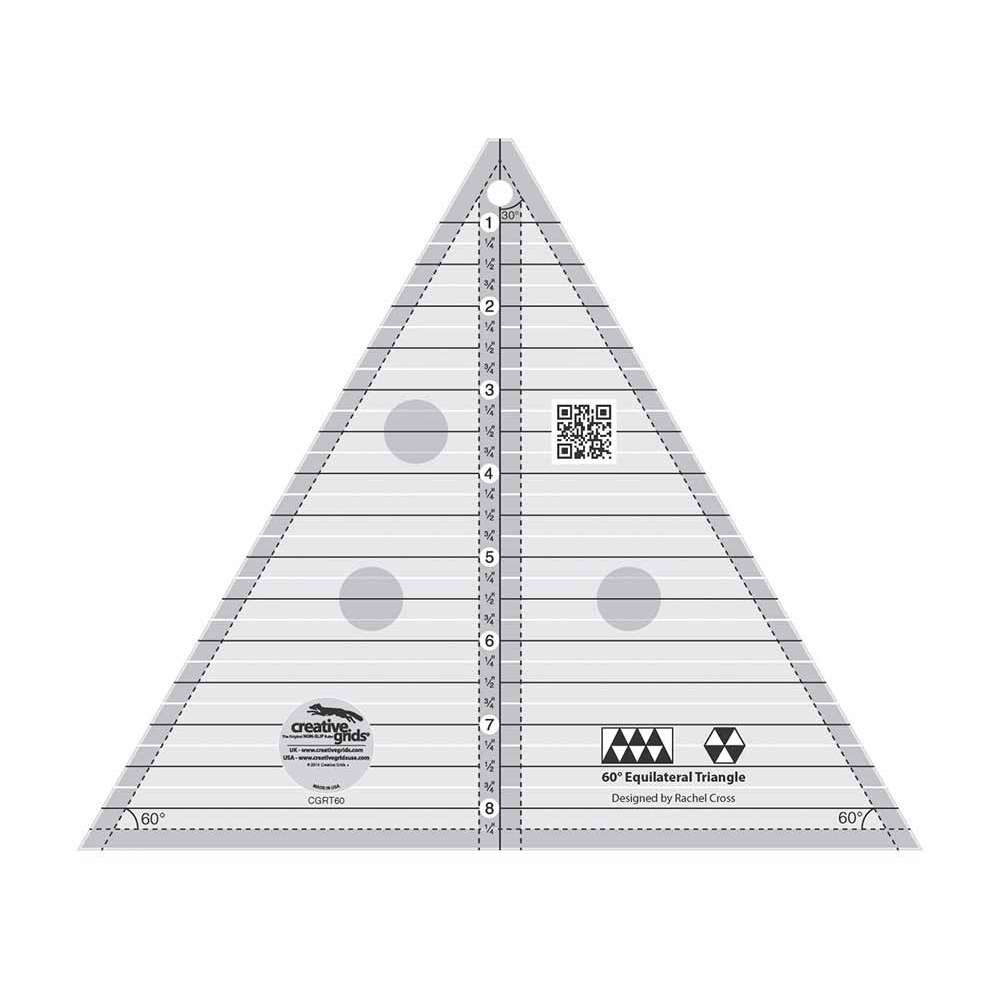 Creative Grids 60-Degree 8 1/2 Triangle Ruler: Your Ultimate Fabric Cutting Companion