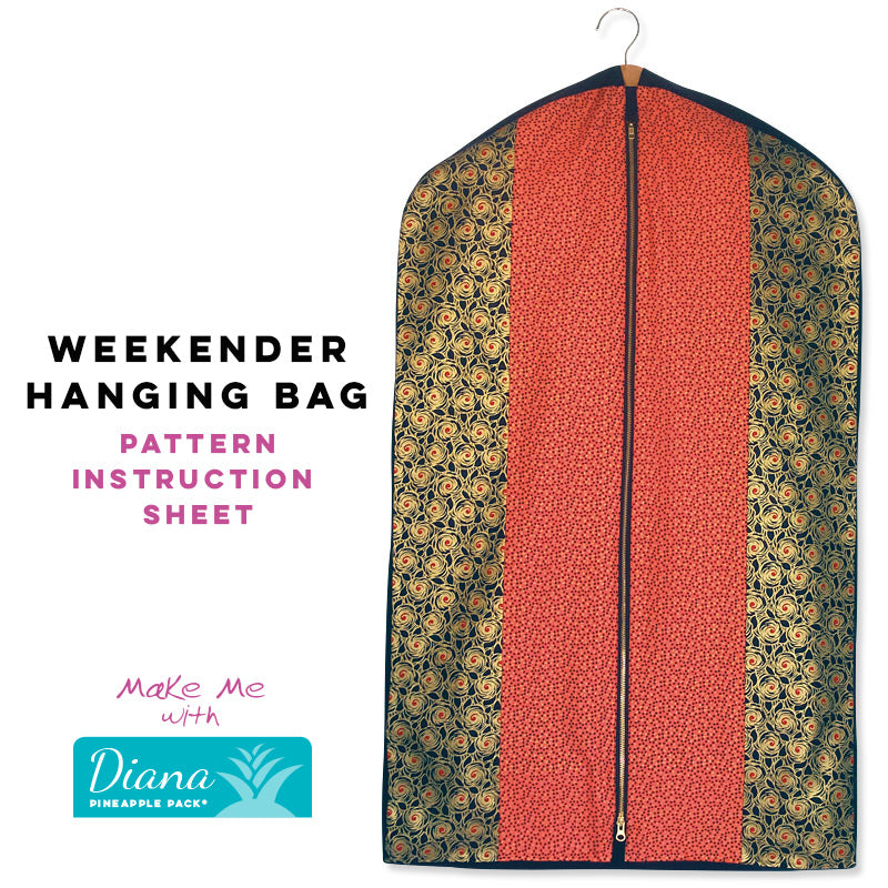 Diana Pineapple Pack Pattern Weekender Hanging Bag - Your Ideal Travel Companion