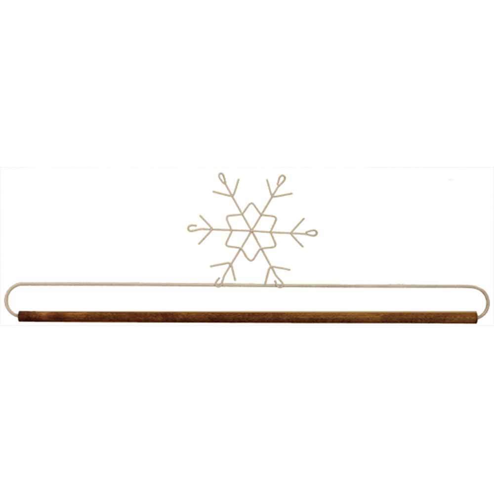 16-inch Snowflake Display Holder in Tex White with Dowel
