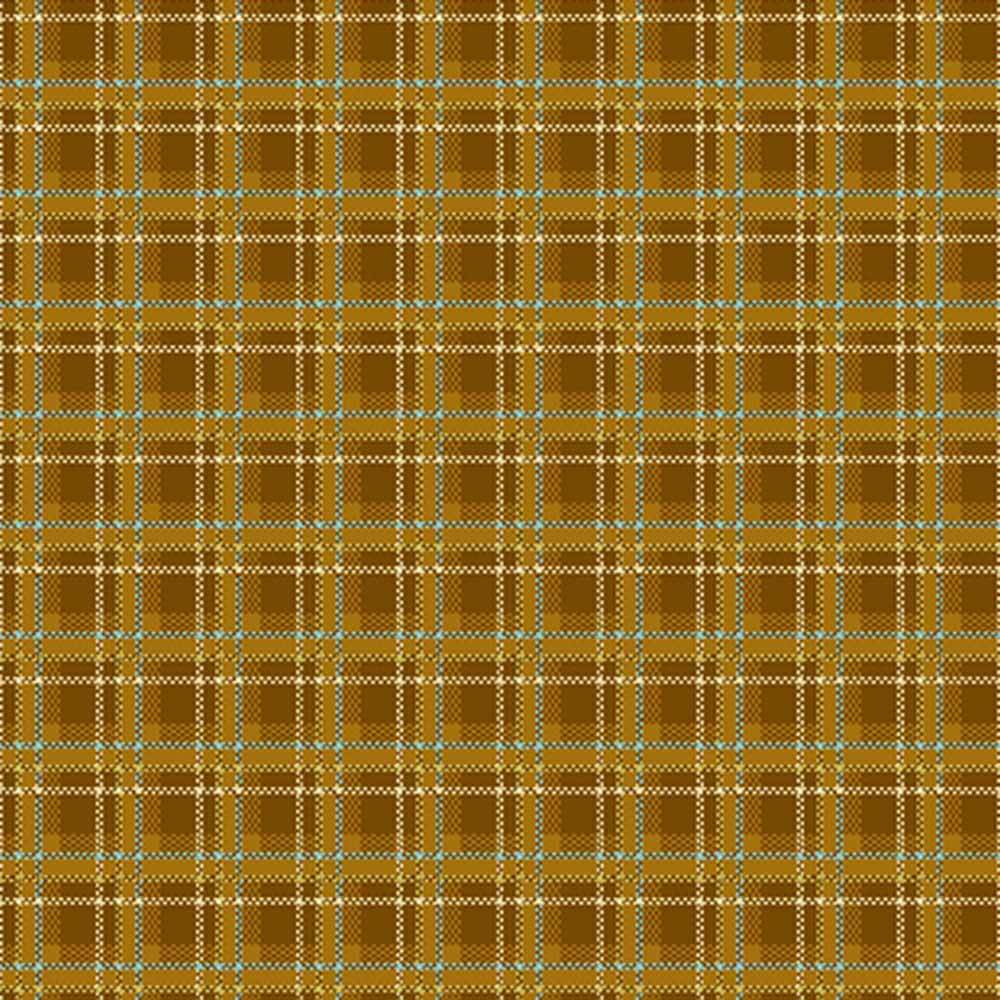 Andover Fabrics Gathering Plaid Acorn Yardage - Perfect for Autumn Projects!