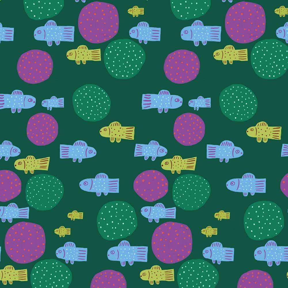 FreeSpirit - Just Kitten Around by Monika Forsberg - Dinner Salad Yardage - Cat Lover's Delight!